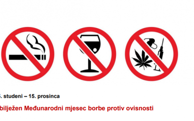 Obilježavanje MJESECA BORBE PROTIV OVISNOSTI!!!